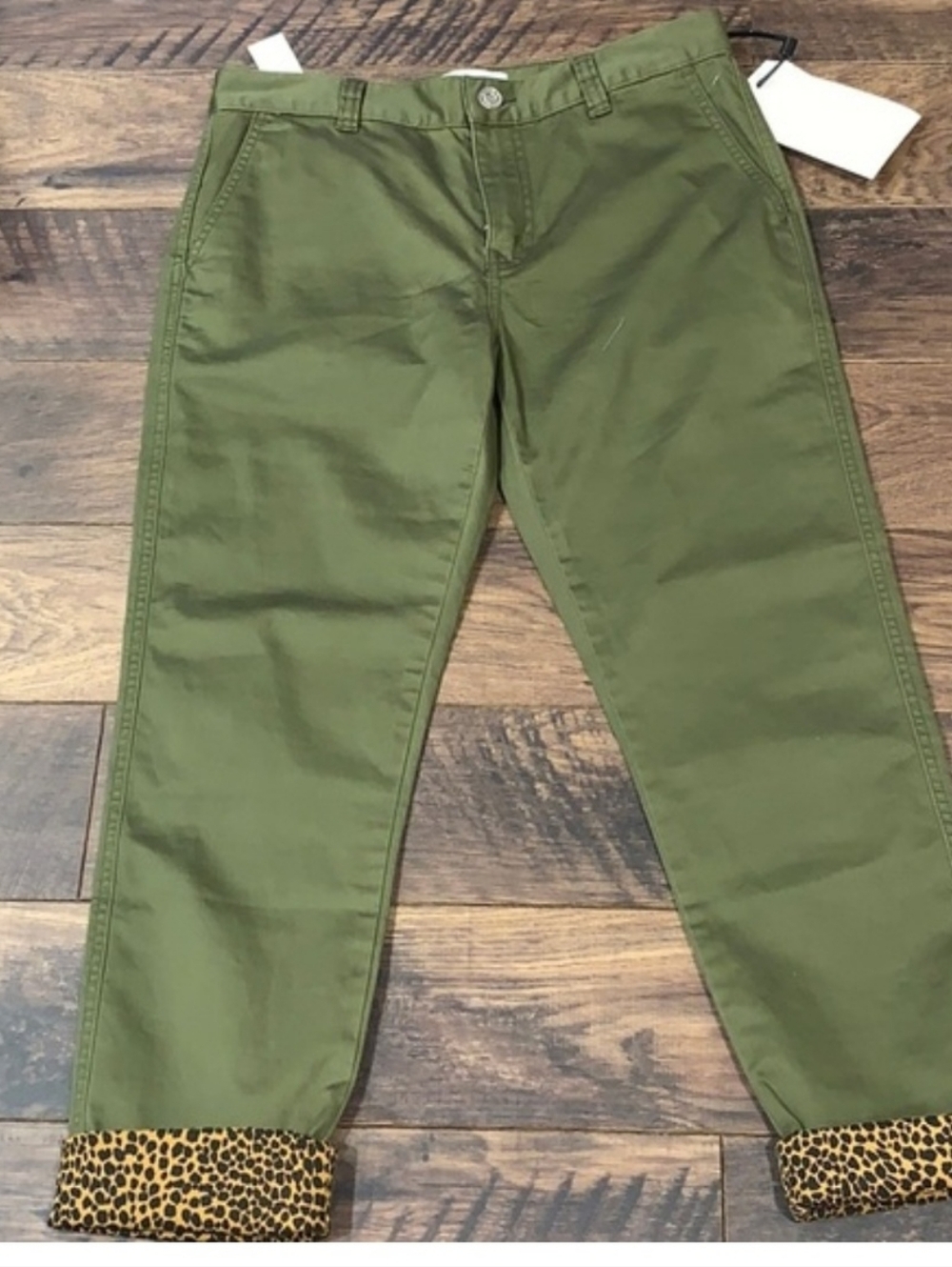 Current and Elliit chinos with leopard cuff